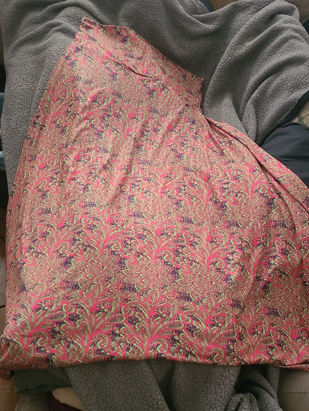 LuLaRoe Pink Paisley Maxi Skirt
